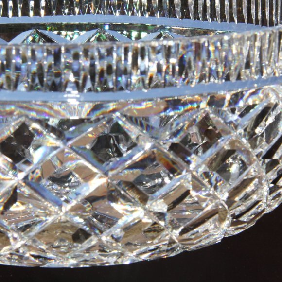 Vintage Waterford Diamond Pattern Crystal Bowl - Picture 9 of 13